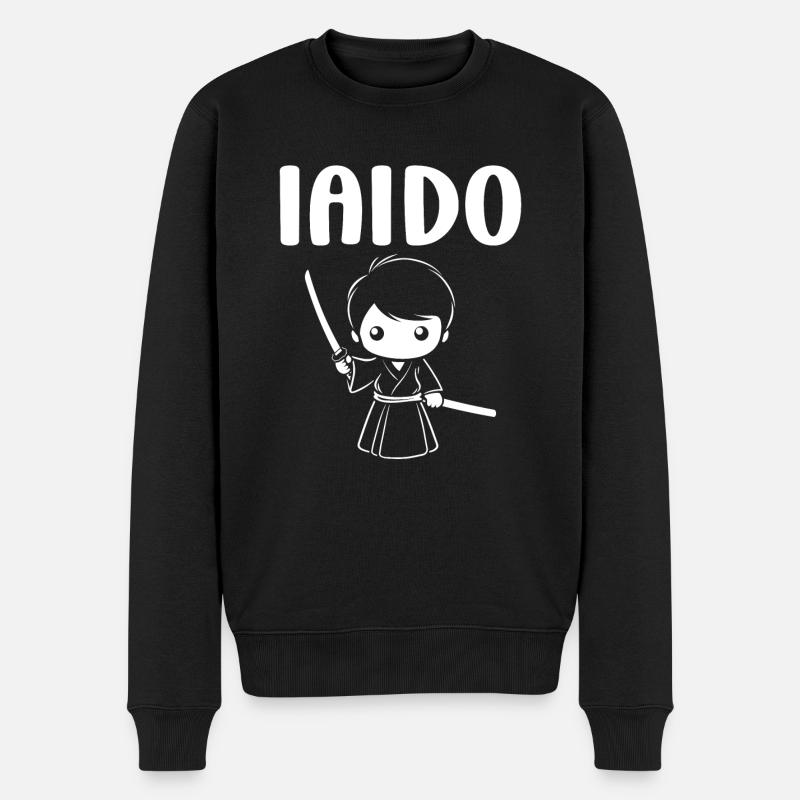 iaido - Männer Premium Bio Pullover - Schwarz