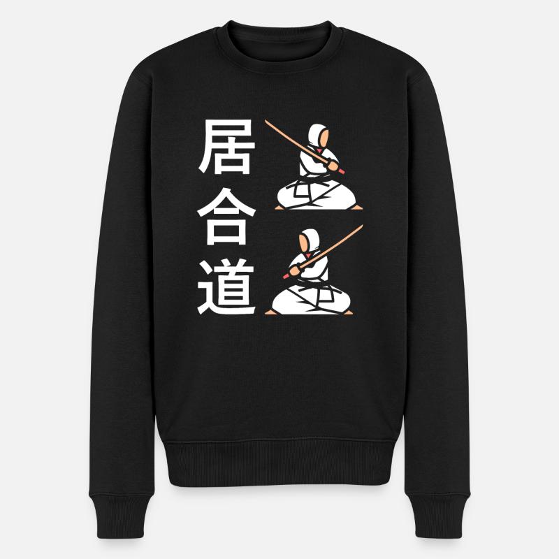 iaido - Männer Premium Bio Pullover - Schwarz