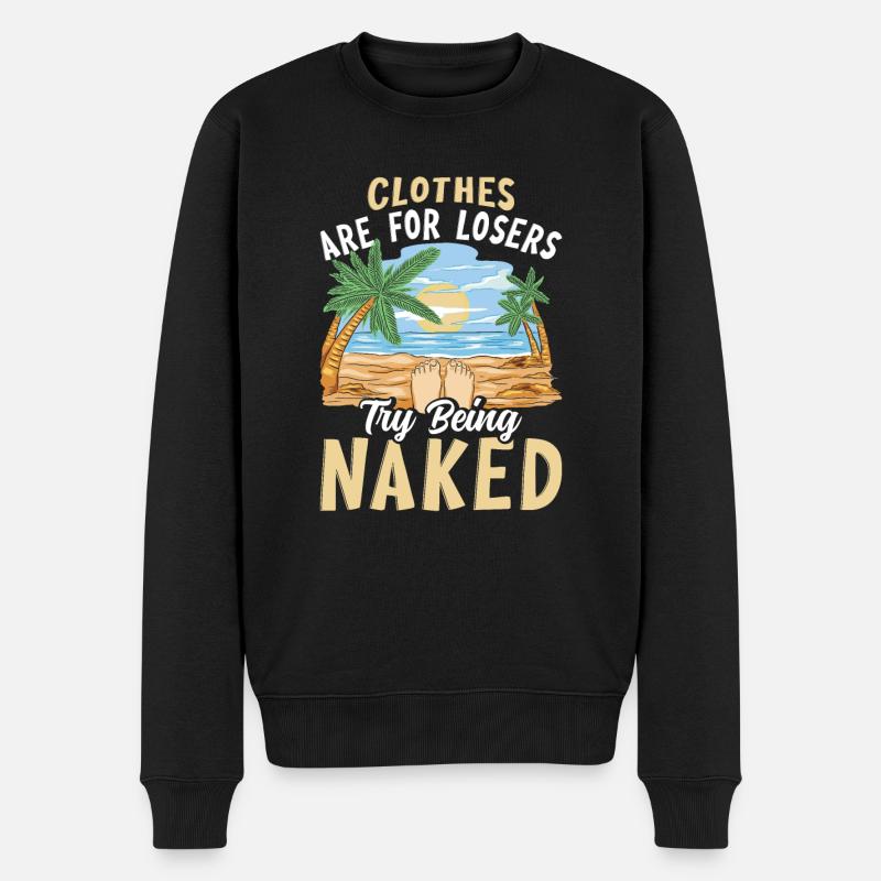 Dicton sur le nudisme - Pull Premium bio Homme - noir