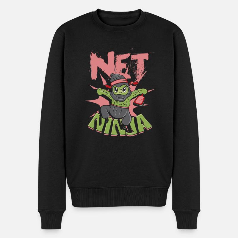 Filet de pickleball Ninja - Pull Premium bio Homme - noir
