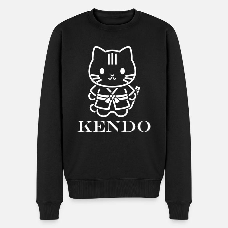 KENDO - Männer Premium Bio Pullover - Schwarz