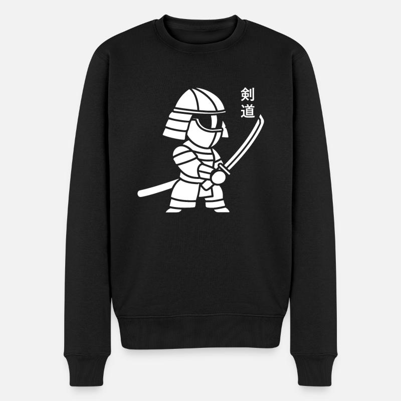 KENDO - Männer Premium Bio Pullover - Schwarz