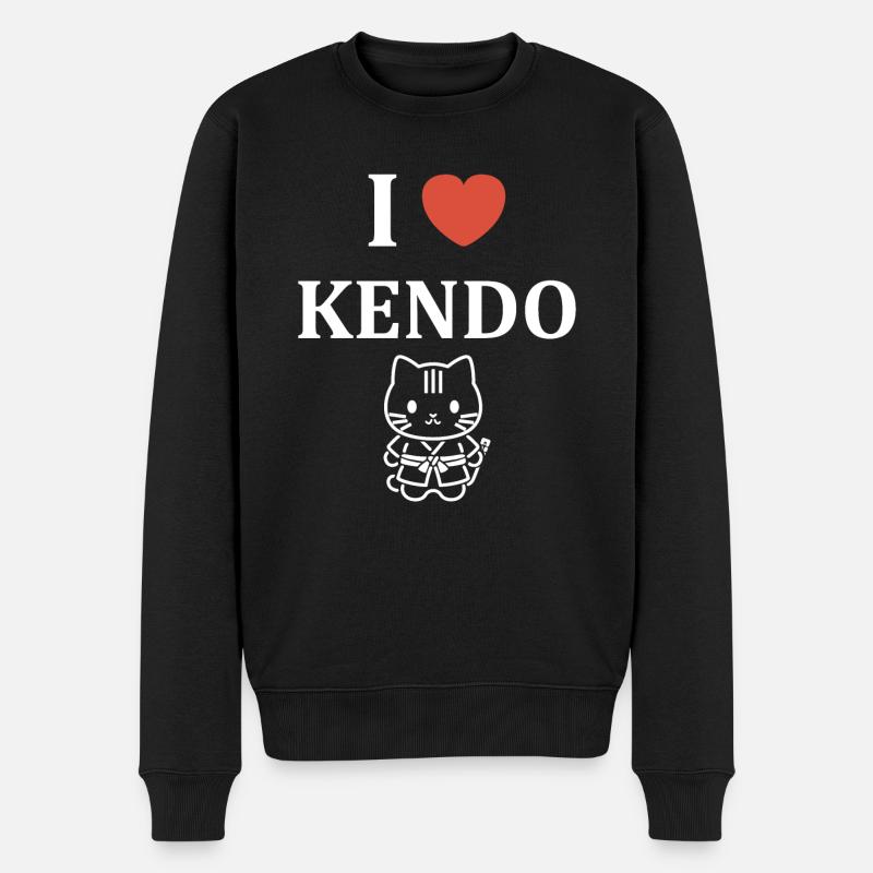KENDO - Männer Premium Bio Pullover - Schwarz