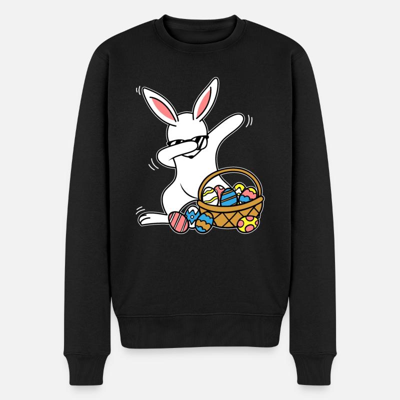 Dabbing Lapin de Pâques Lapin de Pâques - Pull Premium bio Homme - noir