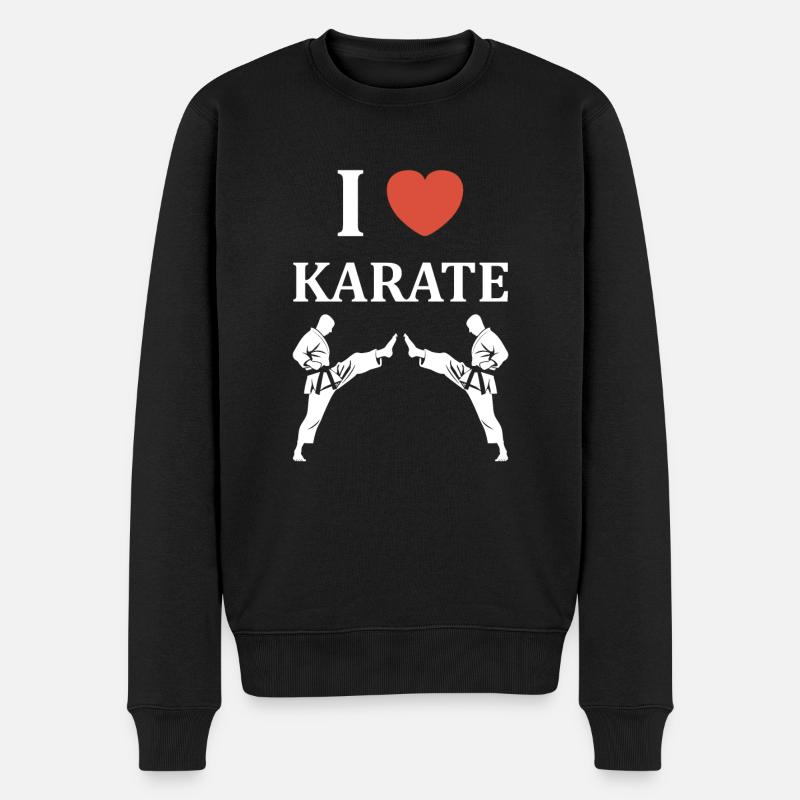 Karate - Männer Premium Bio Pullover - Schwarz