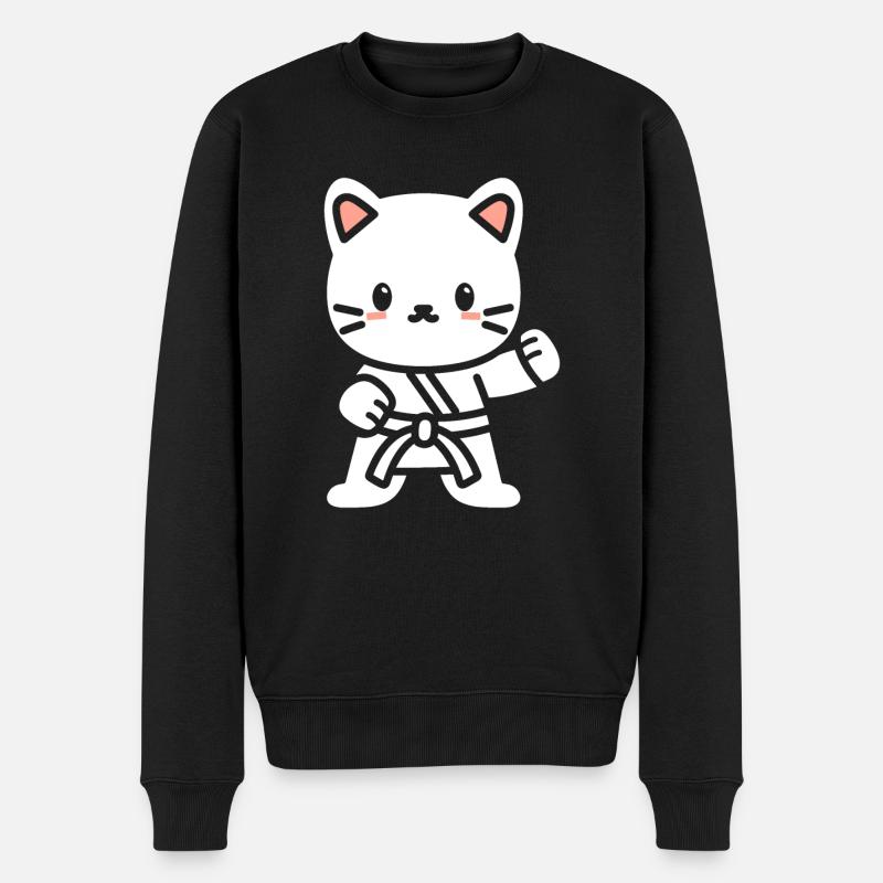 Karate - Männer Premium Bio Pullover - Schwarz