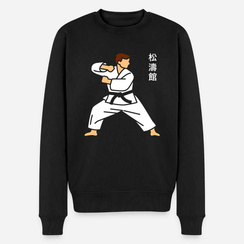 Karate - Männer Premium Bio Pullover - Schwarz