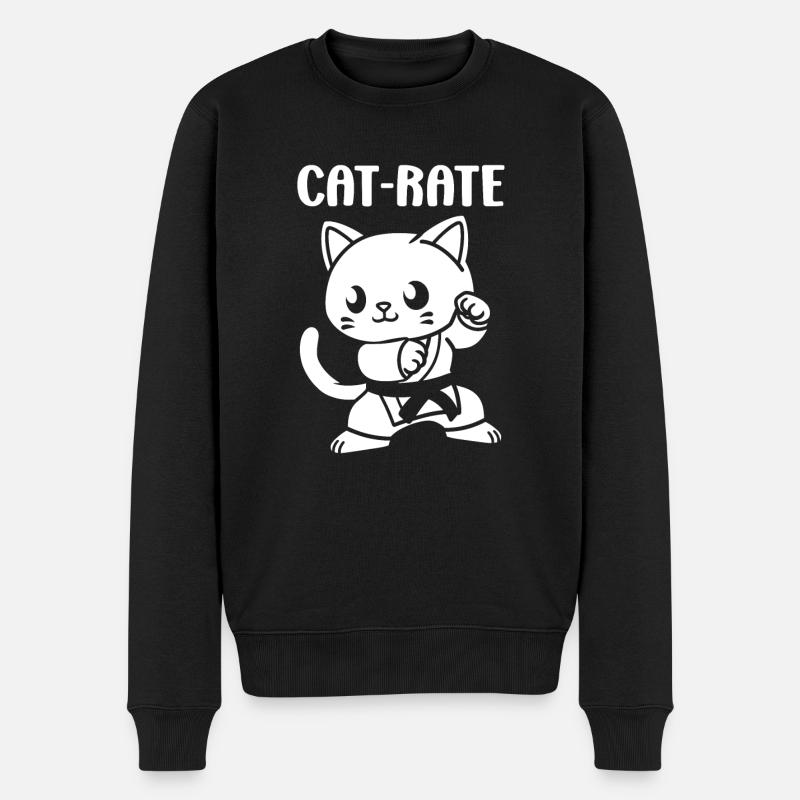 Karate - Männer Premium Bio Pullover - Schwarz