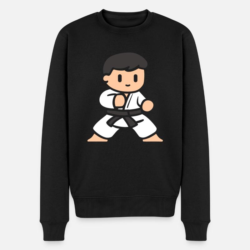 Karate - Männer Premium Bio Pullover - Schwarz
