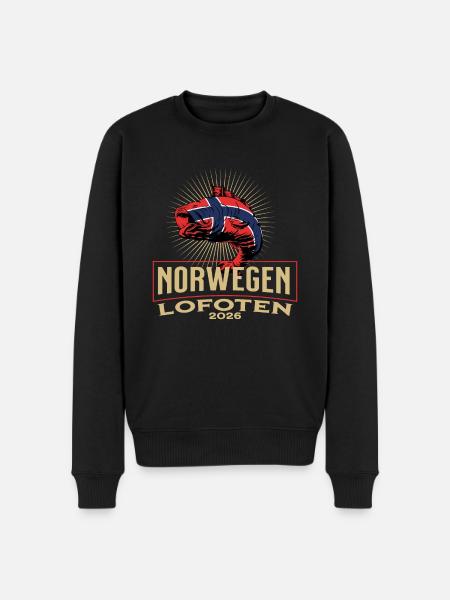 Norge Lofoten 2026 - Ekologisk premiumtröja herr - svart