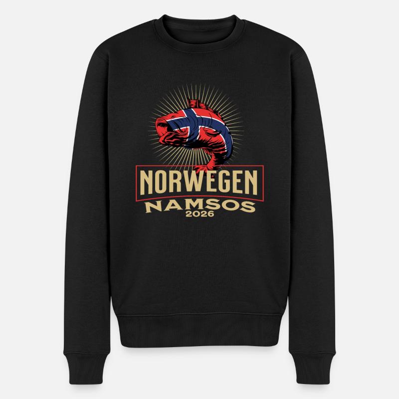 Norvège Namsos 2026 - Pull Premium bio Homme - noir