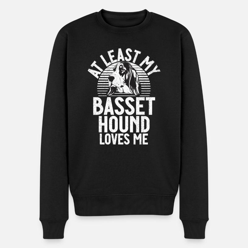 Cadeaux Basset Hound - Pull Premium bio Homme - noir