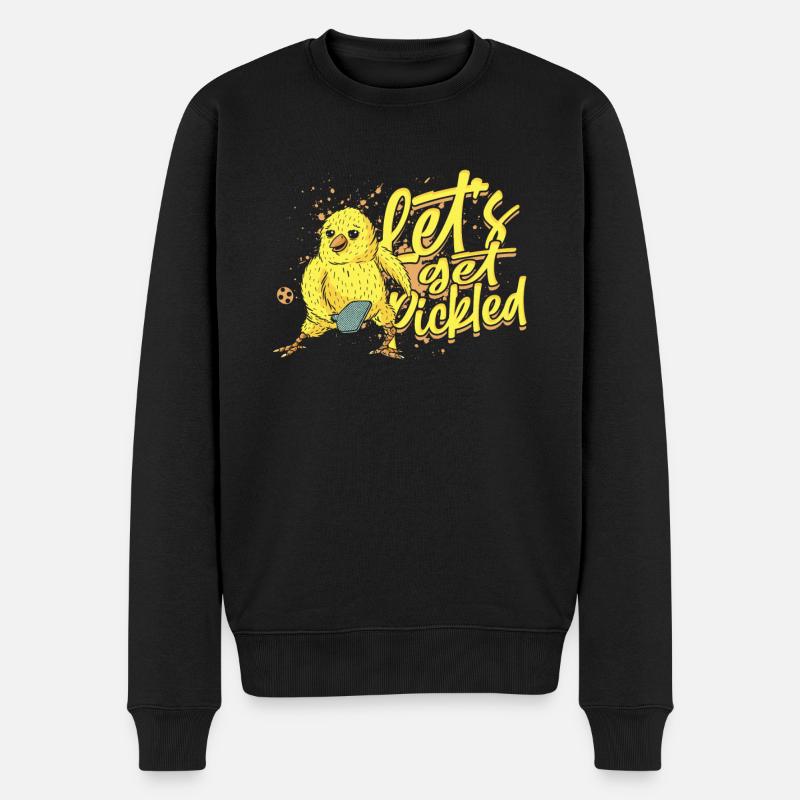 Pickleball Lets Get Pickled - Männer Premium Bio Pullover - Schwarz