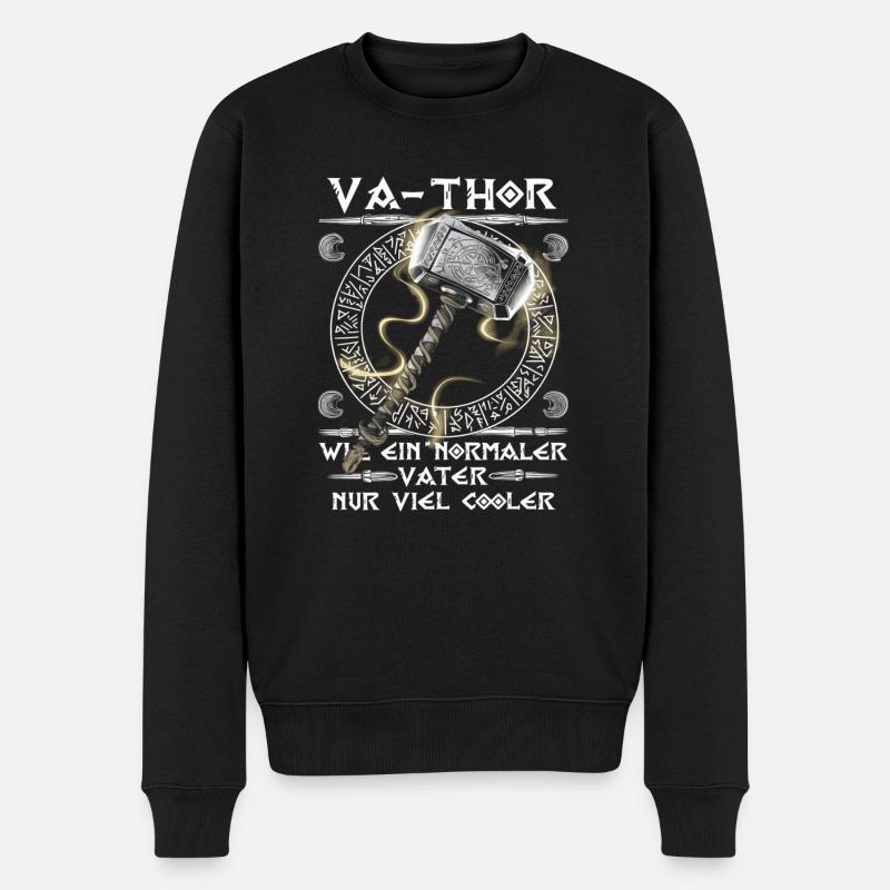 VA-THOR Pour le papa le plus cool Épique et plein d’humour - Pull Premium bio Homme - noir