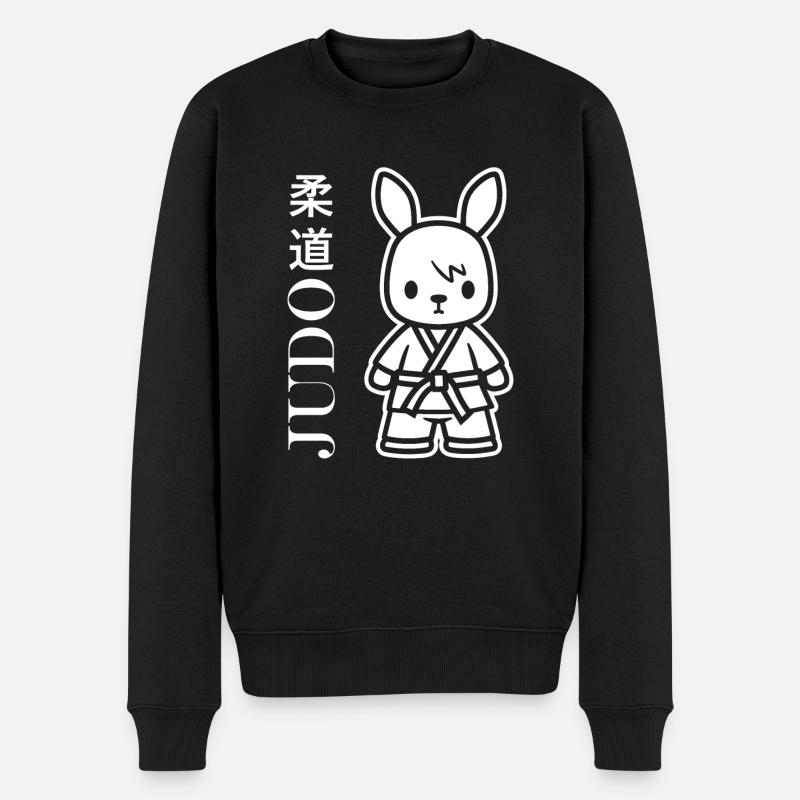 Judo - Männer Premium Bio Pullover - Schwarz