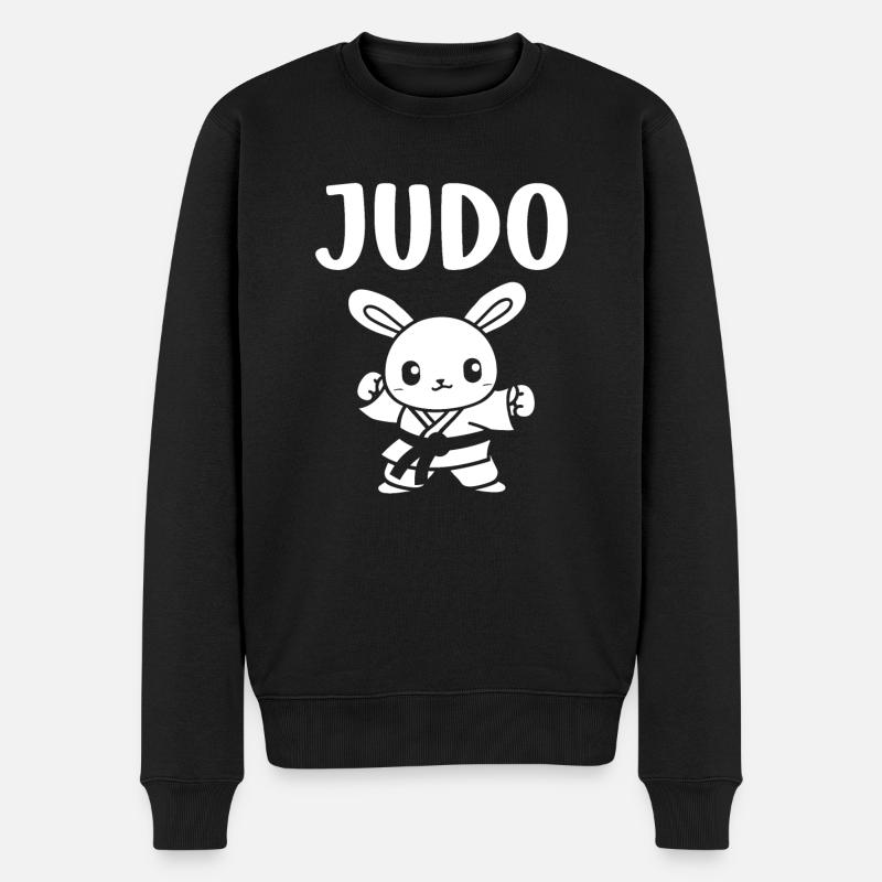 Judo - Männer Premium Bio Pullover - Schwarz