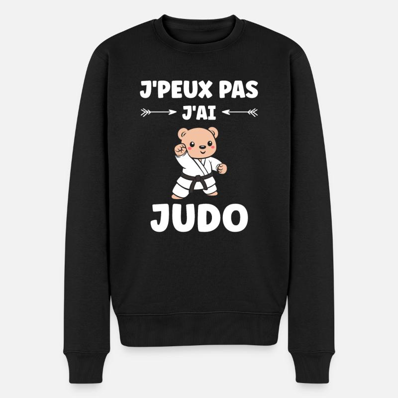 Judo - Männer Premium Bio Pullover - Schwarz