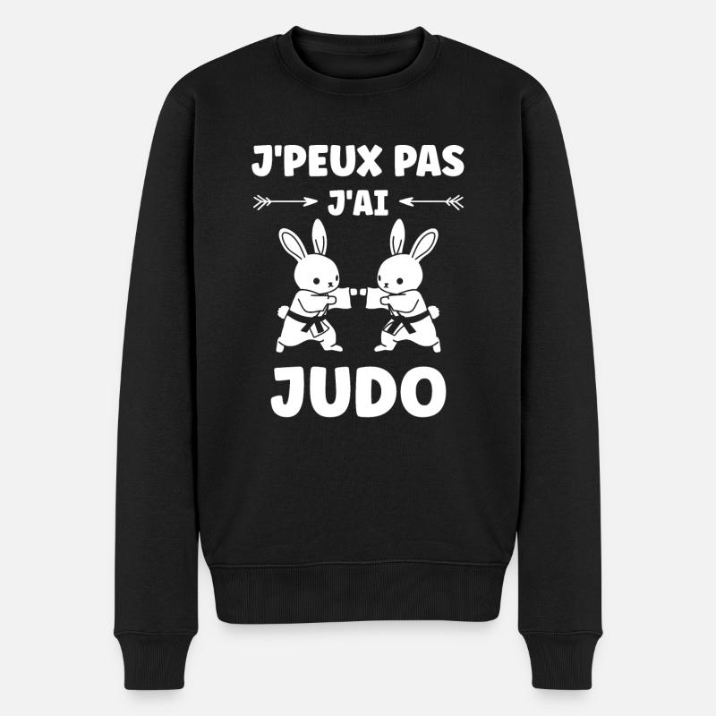 Judo - Männer Premium Bio Pullover - Schwarz