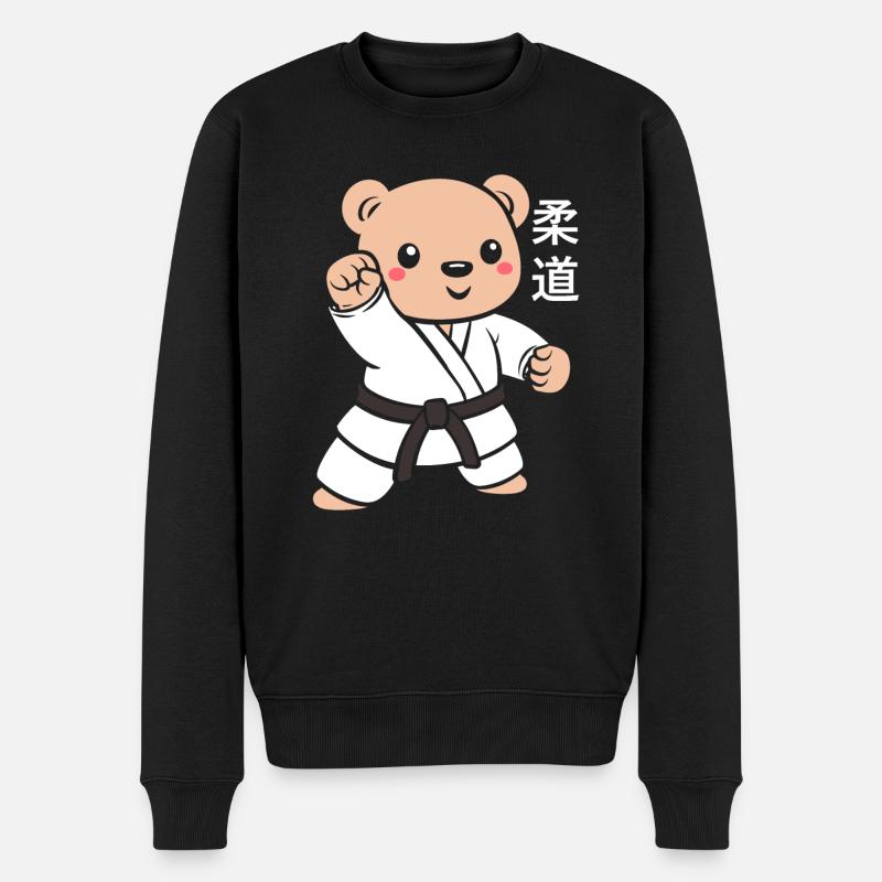 Judo - Männer Premium Bio Pullover - Schwarz