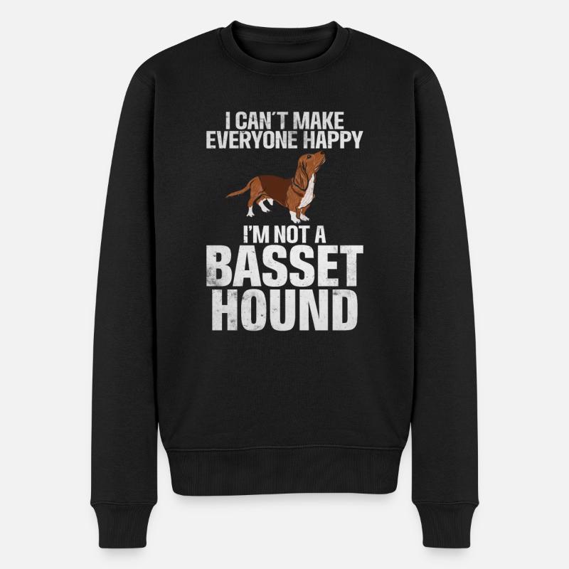 Cadeaux Basset Hound - Pull Premium bio Homme - noir