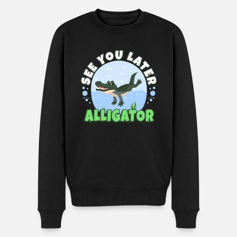 See You Later Alligator - Männer Premium Bio Pullover - Schwarz