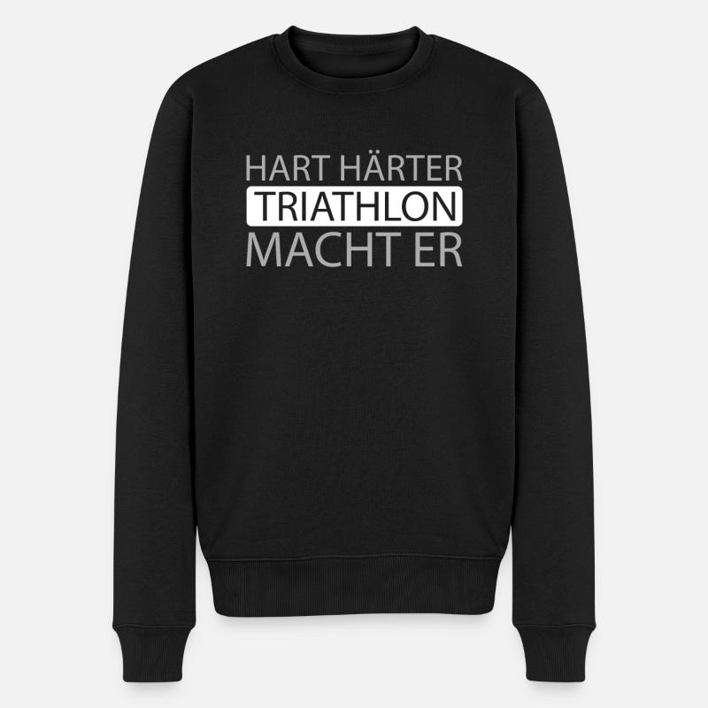 Triathlon Triathlet - Männer Premium Bio Pullover - Schwarz
