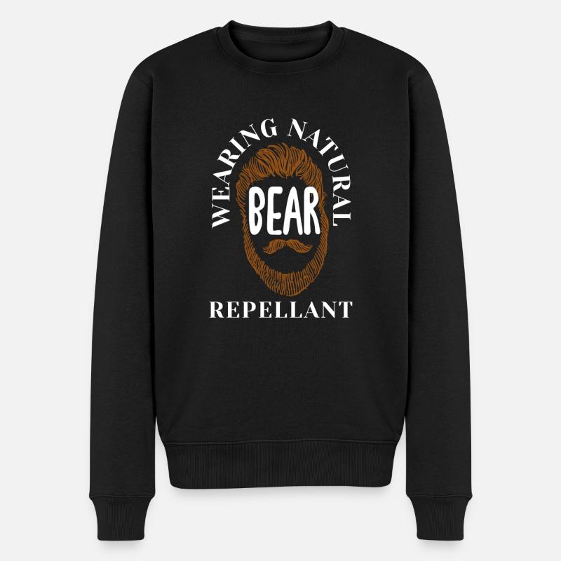 Bartpflege Bart Liebhaber Männer Bart - Männer Premium Bio Pullover - Schwarz