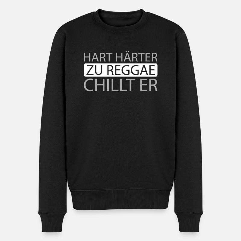Reggae - Männer Premium Bio Pullover - Schwarz