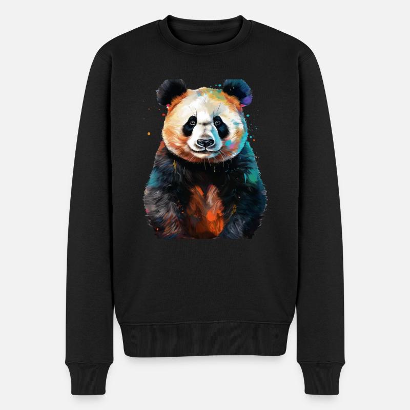 PANDA - Pull Premium bio Homme - noir