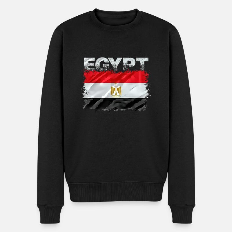 Ägypten - Männer Premium Bio Pullover - Schwarz