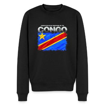 Congo - Men's Premium Organic Jumper - black - Front - Nico (187cm)