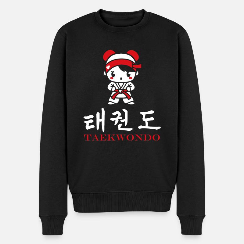 Taekwondo - Männer Premium Bio Pullover - Schwarz
