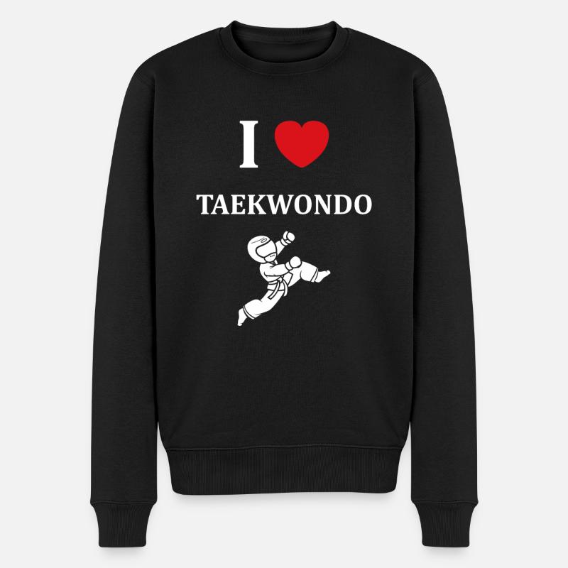 Taekwondo - Männer Premium Bio Pullover - Schwarz