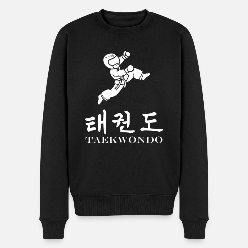 Taekwondo - Männer Premium Bio Pullover - Schwarz