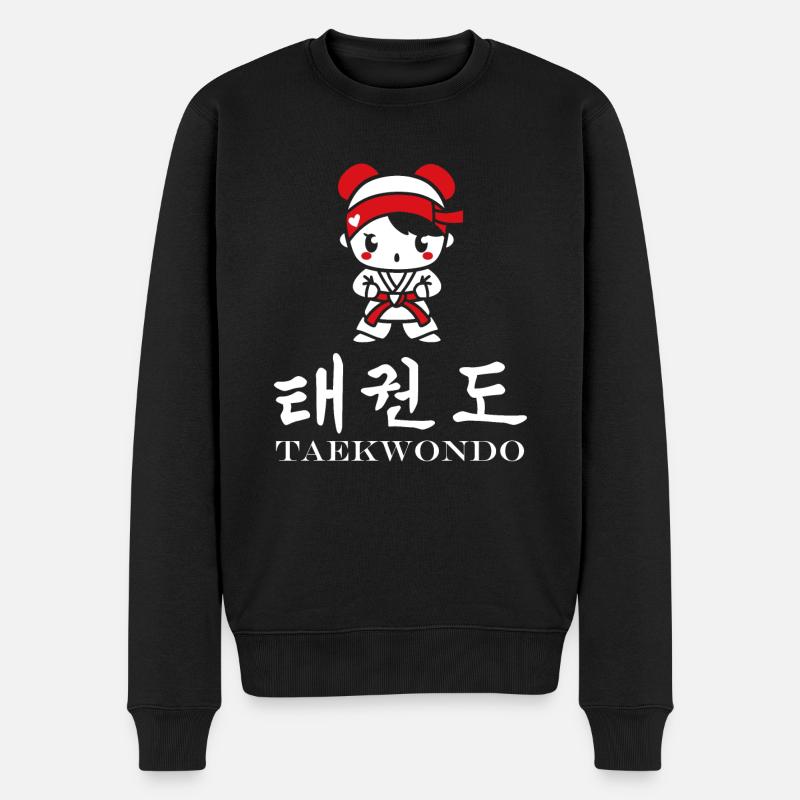 Taekwondo - Männer Premium Bio Pullover - Schwarz