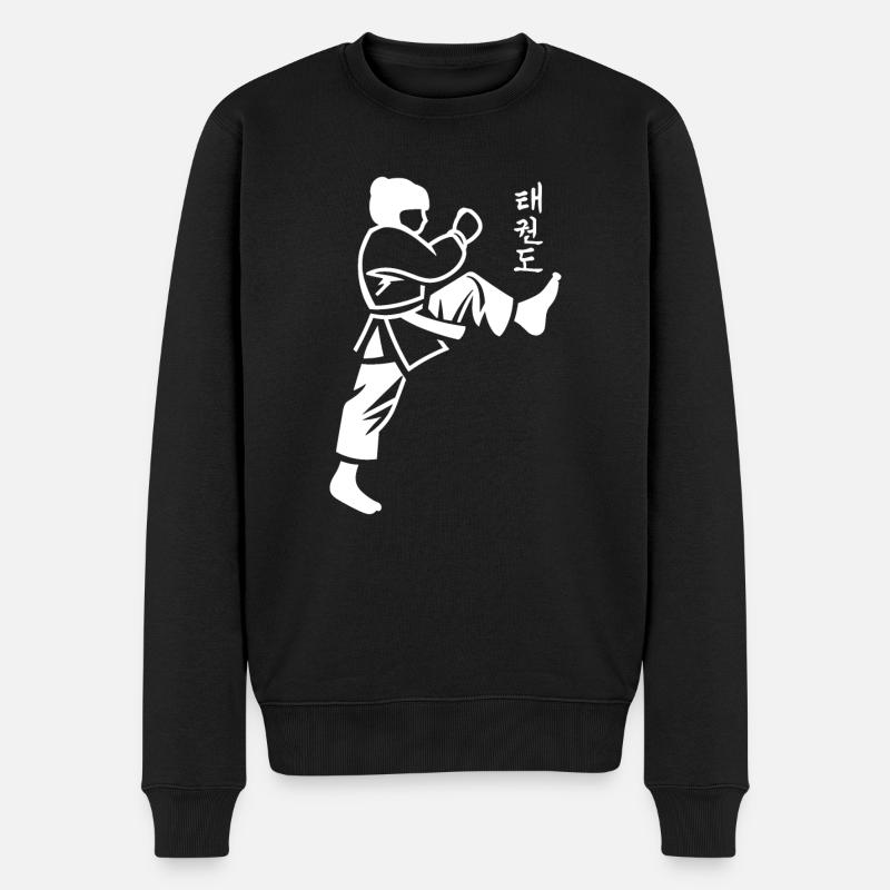 Taekwondo - Männer Premium Bio Pullover - Schwarz
