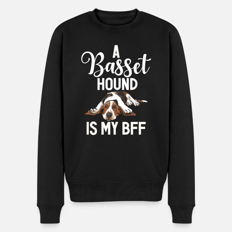Cadeaux Basset Hound - Pull Premium bio Homme - noir