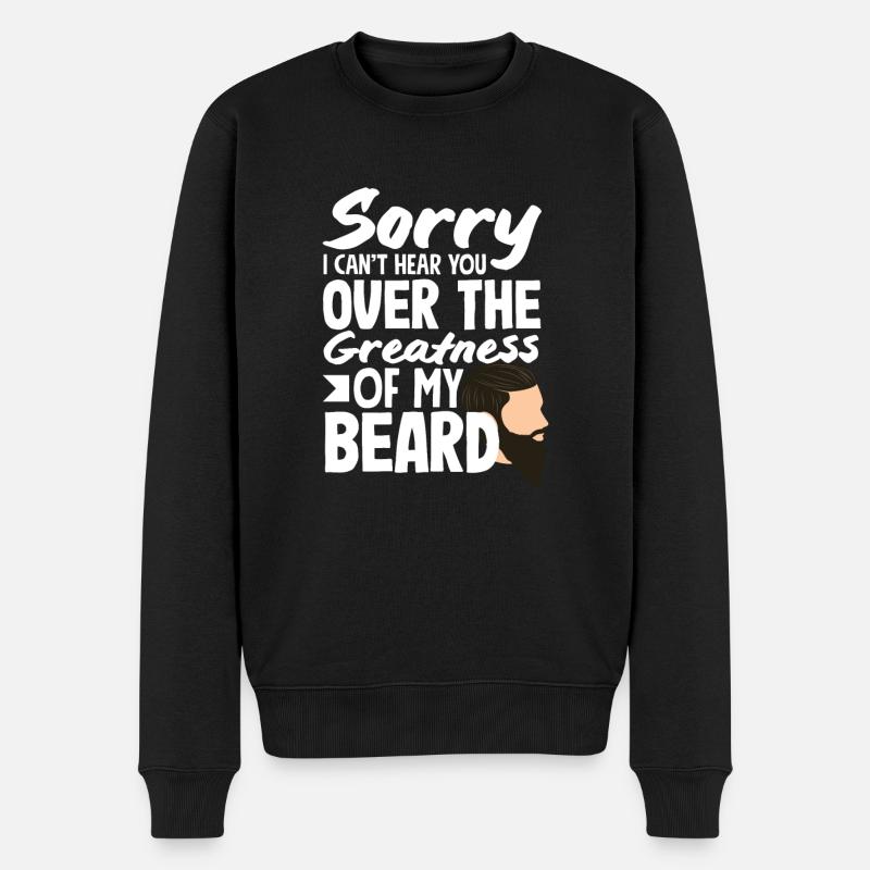Bartpflege Bart Liebhaber Männer Bart - Männer Premium Bio Pullover - Schwarz