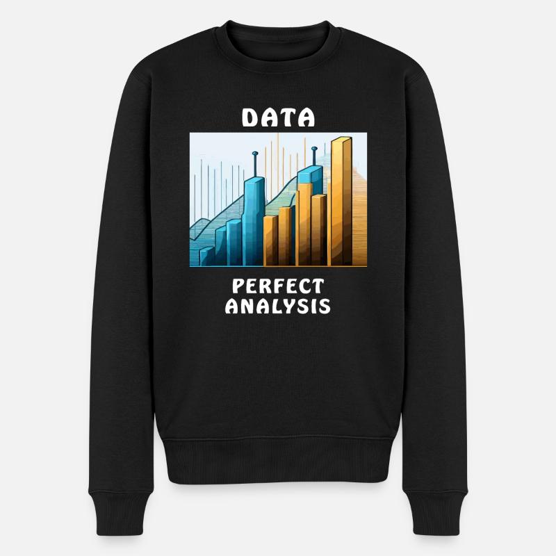 DATA PERFECT ANALYSIS - Männer Premium Bio Pullover - Schwarz