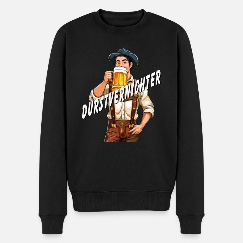 MANN Bier - Männer Premium Bio Pullover - Schwarz