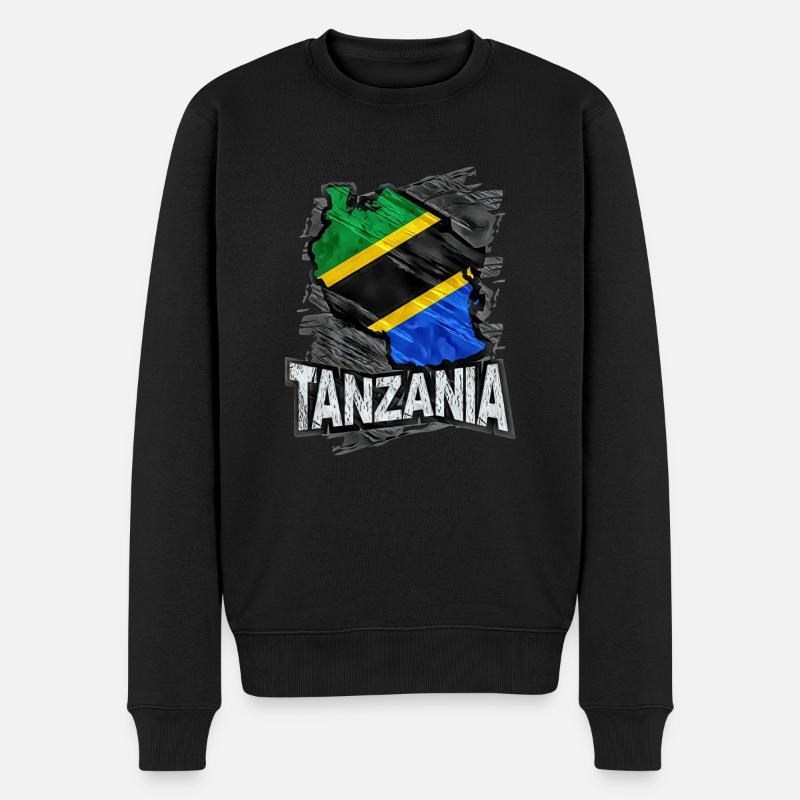 Tanzanie - Pull Premium bio Homme - noir