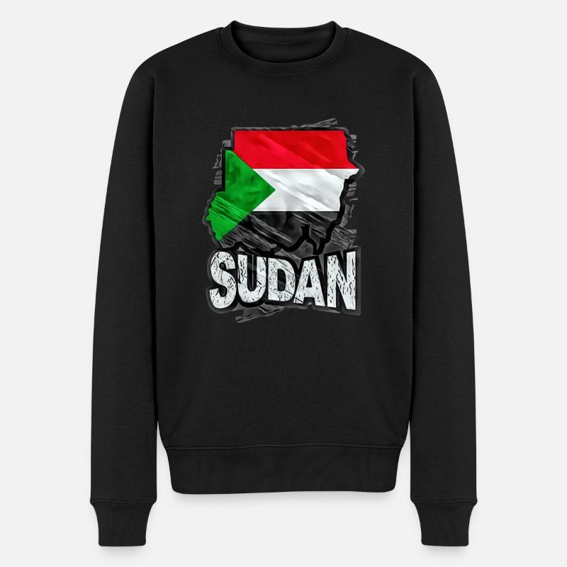 Sudan - Männer Premium Bio Pullover - Schwarz