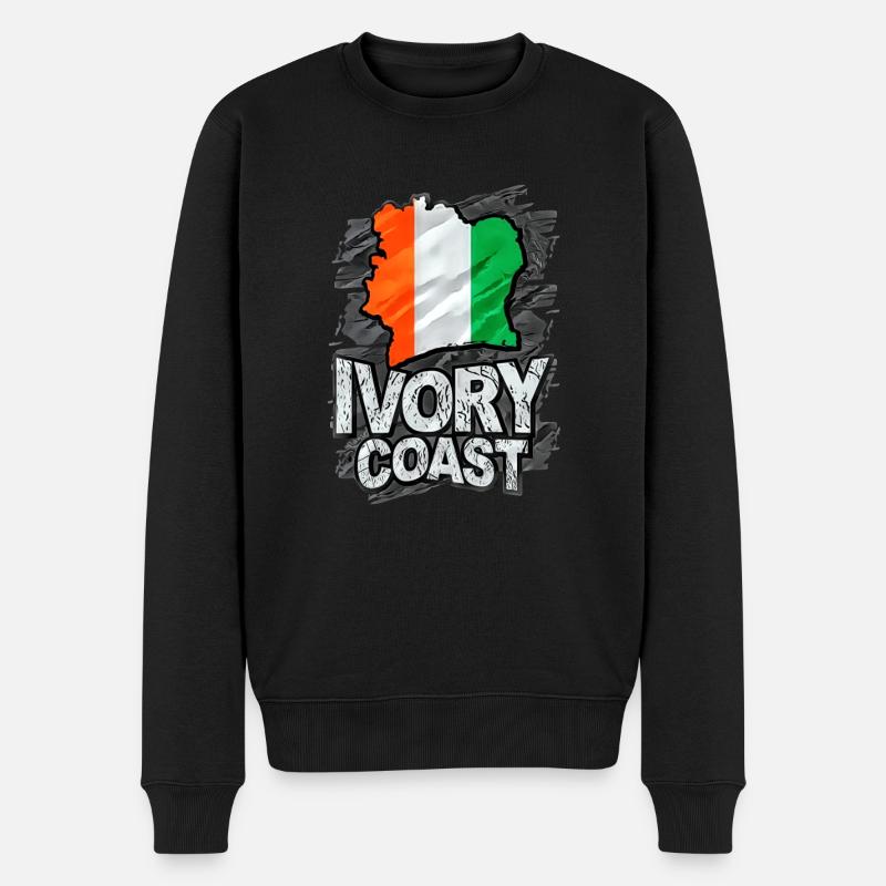 Côte d’Ivoire - Pull Premium bio Homme - noir