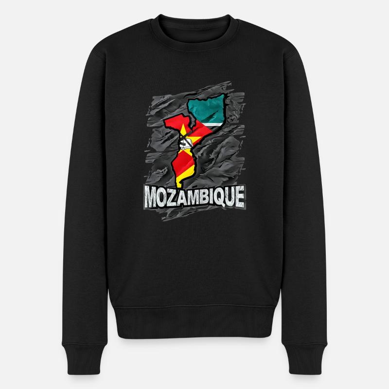 Mosambik - Männer Premium Bio Pullover - Schwarz