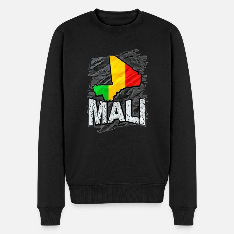 Mali - Männer Premium Bio Pullover - Schwarz