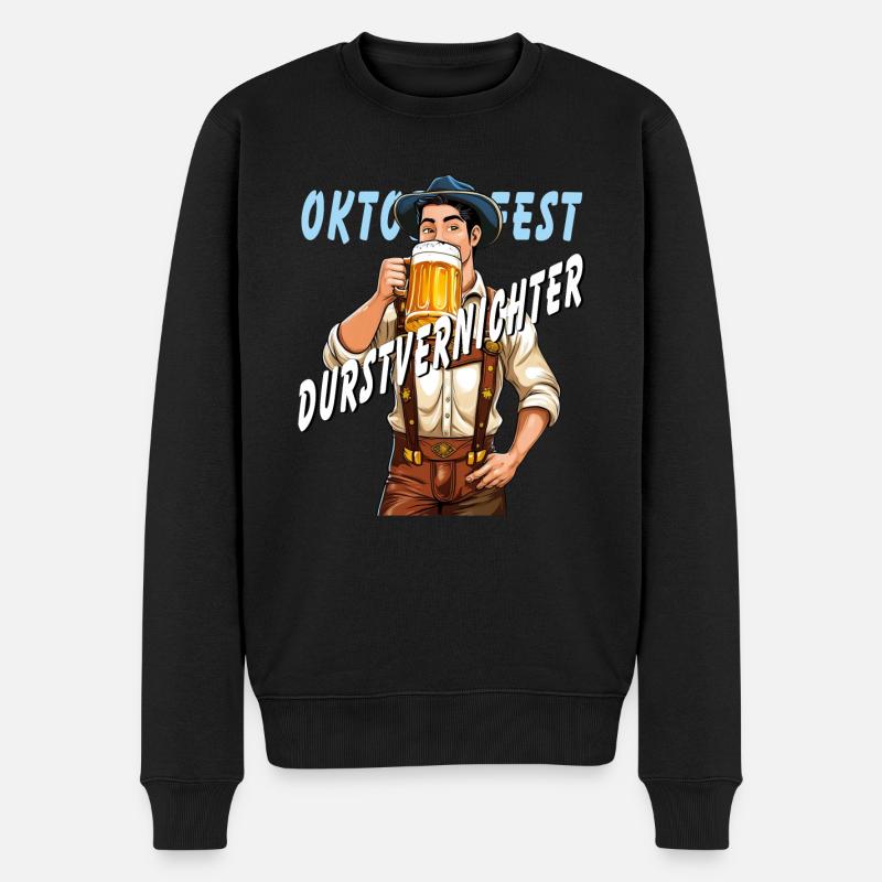 MANN Bier - Männer Premium Bio Pullover - Schwarz
