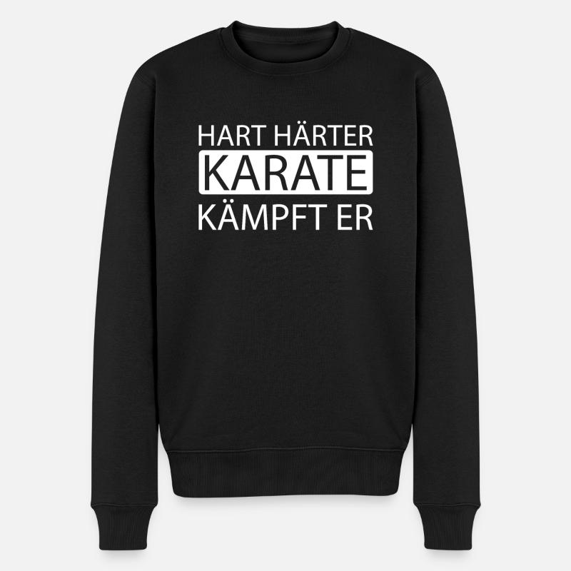 Karate - Männer Premium Bio Pullover - Schwarz