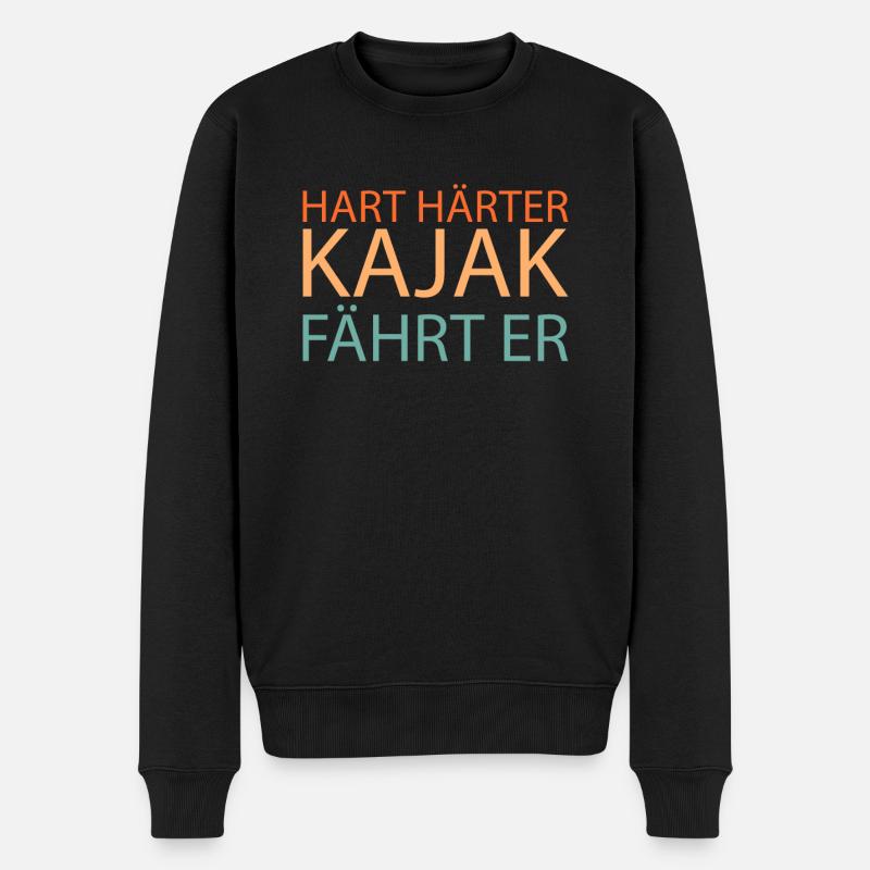 Kajaker - Männer Premium Bio Pullover - Schwarz