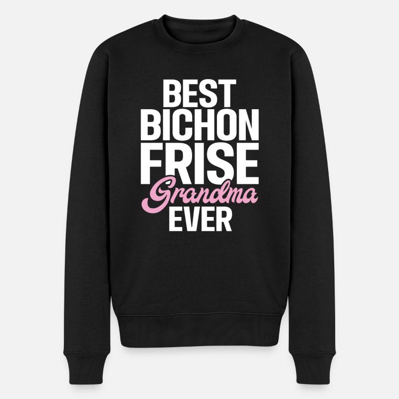 Cadeaux Bichon Frisé - Pull Premium bio Homme - noir