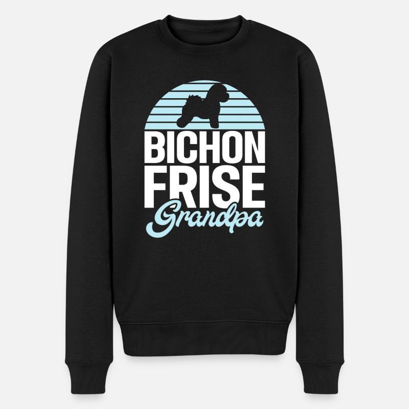Cadeaux Bichon Frisé - Pull Premium bio Homme - noir